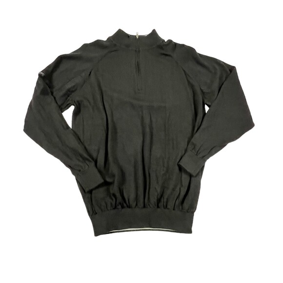Ping Men's Black 100% Merino Wool Sensorwarm 1/4 Zip Sweater Jumper Golf Sz M - Picture 1 of 14